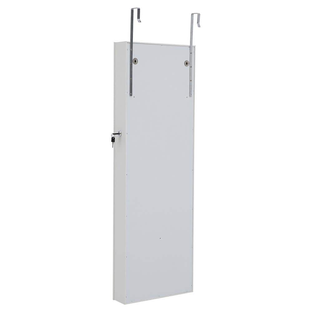 14 in. W x 4 in. D x 43 in. H White Bathroom Wall Cabinet Simple Jewelry St