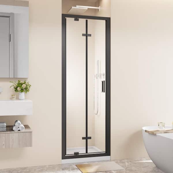 AVAXA 24.8 in. - 26 in. W x 72 in. H Bi-Fold Framed Shower Door in
