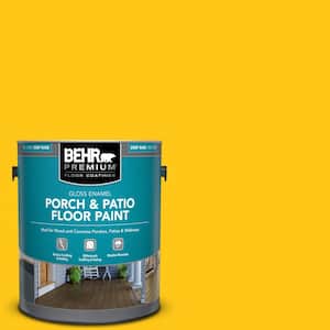 1 gal. #P300-7 Unmellow Yellow Gloss Enamel Interior/Exterior Porch and Patio Floor Paint