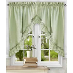 Stacey 38 in. L Polyester/Cotton Swag Valance Pair in Sage