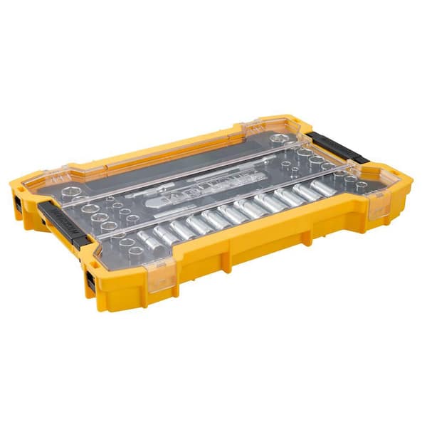 DEWALT 3 8 in. Drive Socket Set with Toughsystem Tray 37 Piece