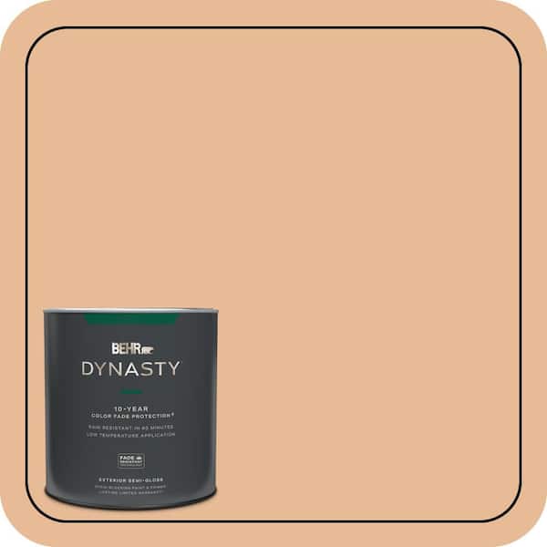 BEHR DYNASTY 1 qt. #280C-3 Fresh Praline Semi-Gloss Enamel Exterior Stain-Blocking Paint & Primer
