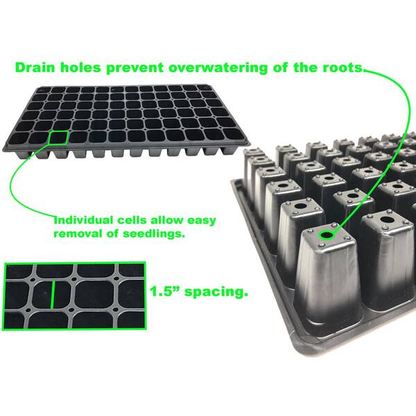 Seedling 10 x 20 in Propagation Starter Cloning Tray 7 in Tall Dome Vent Control