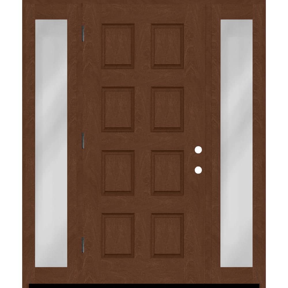 Regency 68 in. x 80 in. 8-Panel RHOS Chestnut Mahogany Fiberglass Prehung Front Door w/14in. SLs w/ 6-9/16 Jamb price history on PriceWatchPro