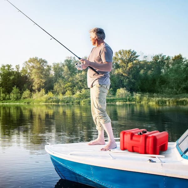 Marine Fuel Tank, 14.53 gal., Portable Boat Fuel Gas Tank for Outboard Engine Boats, Outboard Marine Boat Fuel Tank