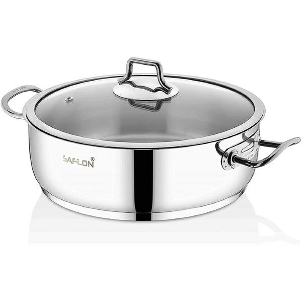 CONTEXT 4 qt. Stainless Steel Saute Pot with Glass Lid