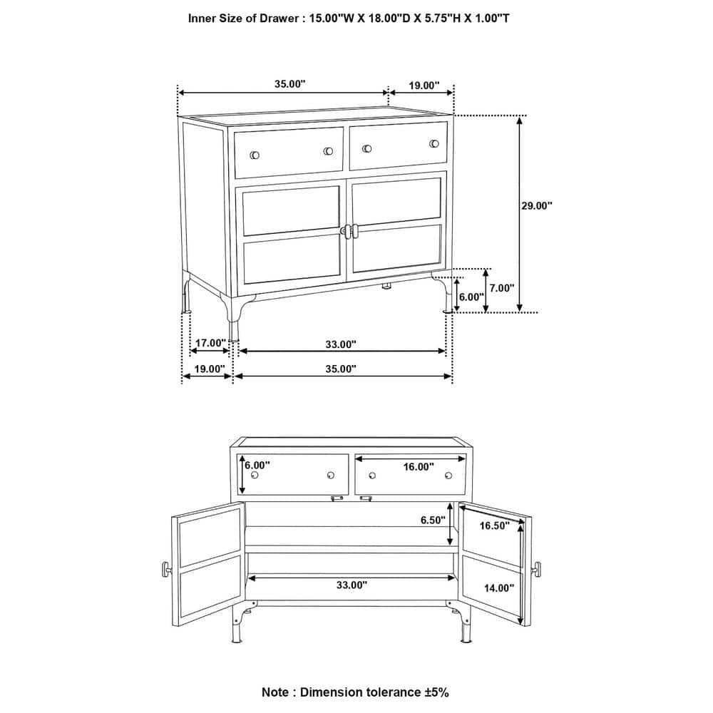 Black Metal Office Cabinet with Adjustable Shelving and Glass Doors