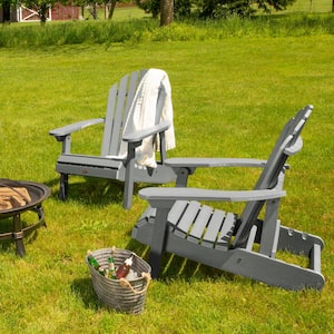 Hamilton Coastal Teak Folding and Reclining Plastic Adirondack Chair (2-Pack)