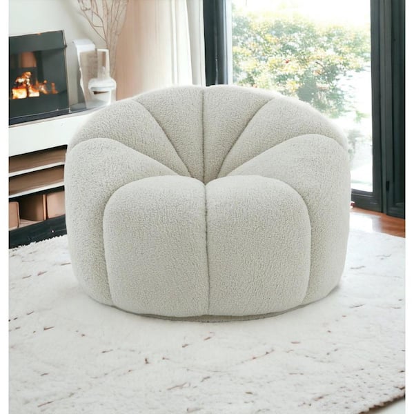 HomeRoots White Armchair Set of 1