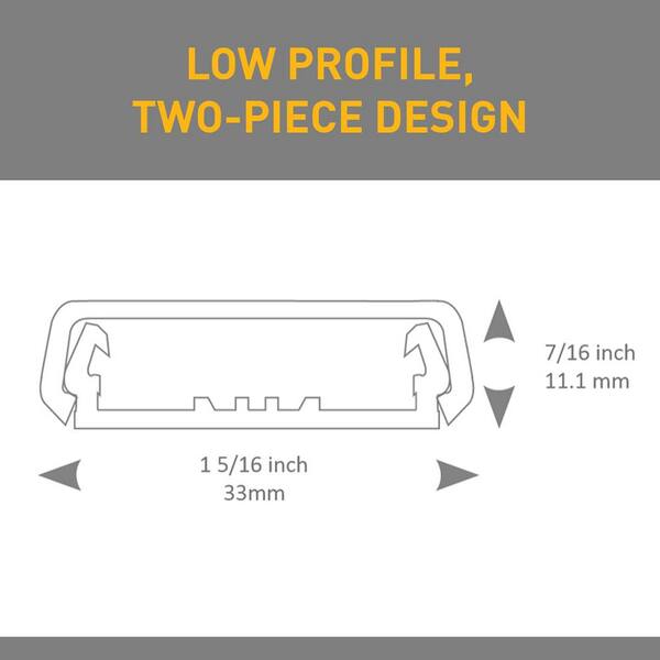 Wiremold BW16 Raceway T-Fitting, Metal, White