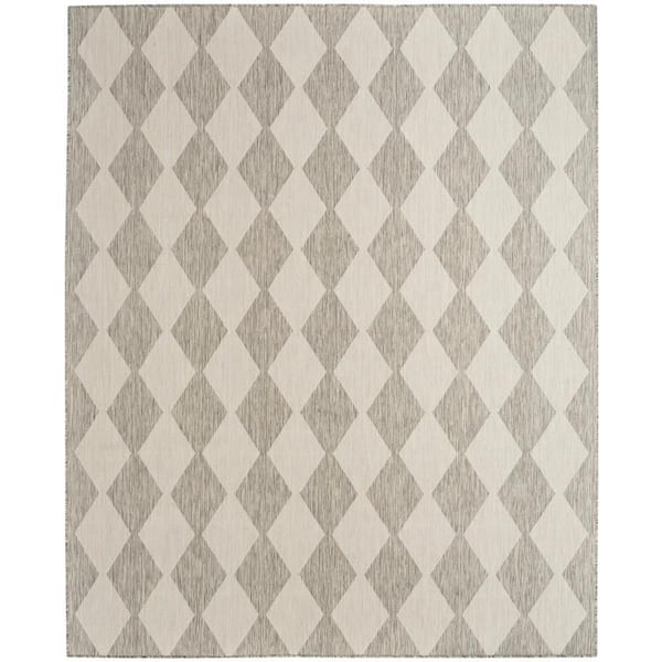Positano Light Grey 5 ft. x 7 ft. Diamond Contemporary Area Rug