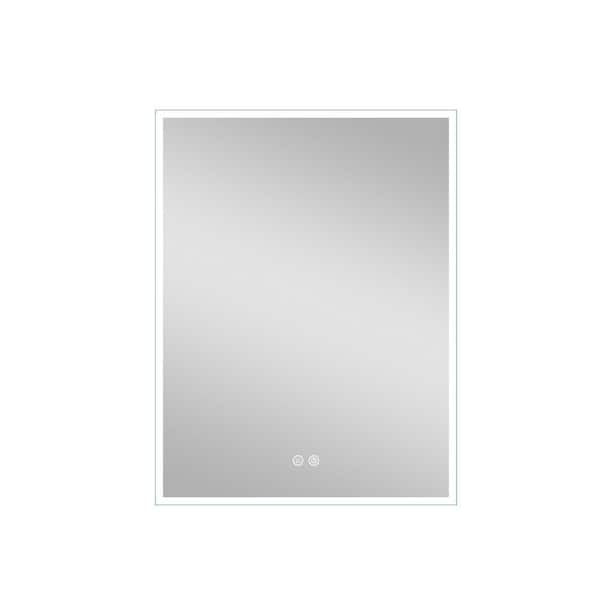 20 in. W x 30 in. H Rectangular Aluminum Recessed/Surface Mount LED Medicine Cabinet with Mirror, 3x Magnifying Mirror