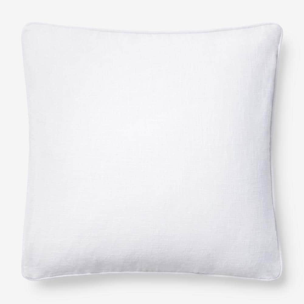 The Company Store Concord Cotton Twill White Solid 26 in. x 26 in. Euro