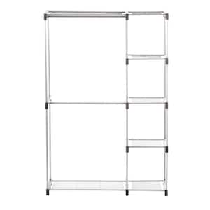 Gray Metal Clothes Rack 45.38 in. W x 68 in. H