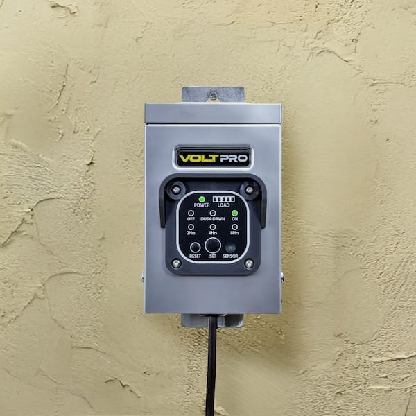 100-Watt Stainless Steel Low Voltage Landscape Lighting Transformer