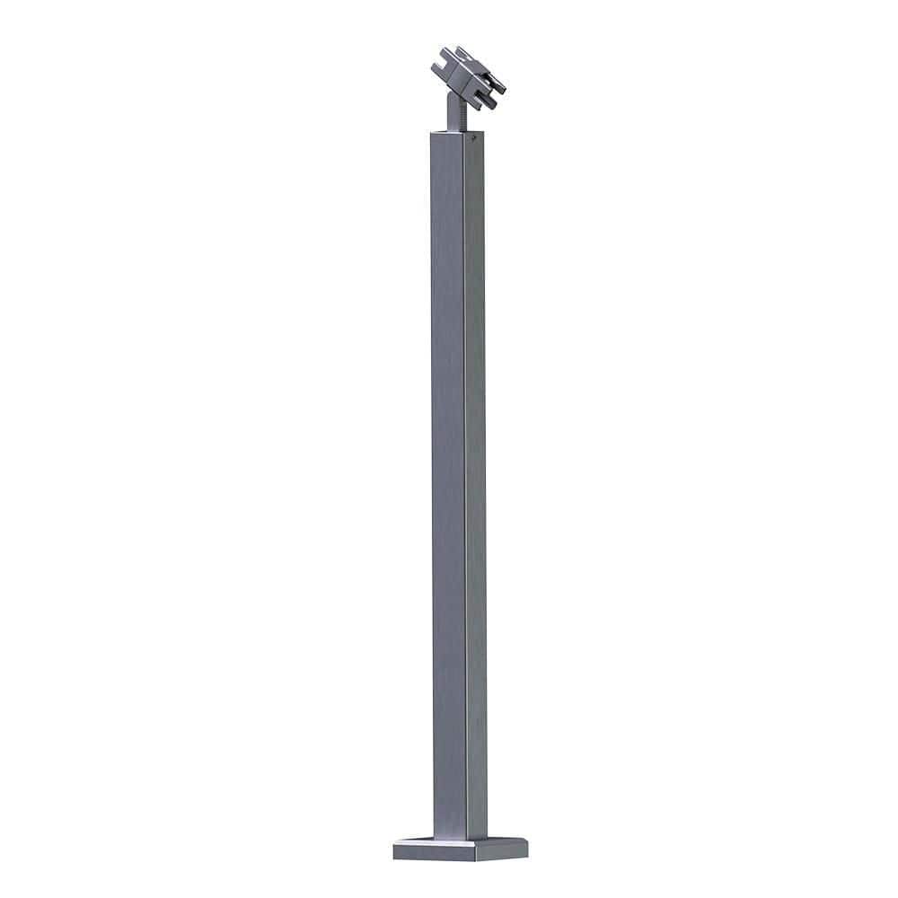MountainView 42 in. x 5 in. Glass Deck Railing Gray Brushed Stainless Steel Stair Mid Post price history on PriceWatchPro