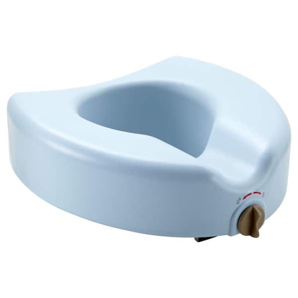 Medline Locking Elevated Toilet Seat with Microban in White