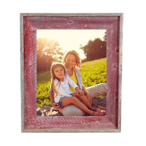 BarnwoodUSA Rustic Farmhouse Artisan 18 in. x 24 in. Rustic Red Reclaimed Picture Frame