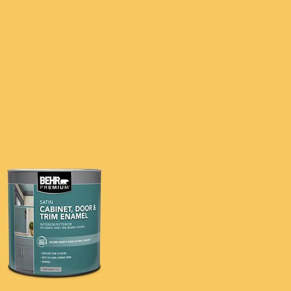 BEHR PREMIUM 1 qt. #P280-5 Little Sun Dress Satin Enamel Interior/Exterior Cabinet, Door & Trim Paint
