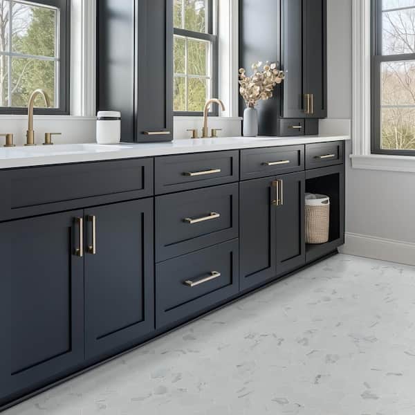 Carrara 12 in. x 12 in. Polished Porcelain Mesh-Mounted Mosaic Floor and Wall Tile (0.84 sq. ft. /Each)