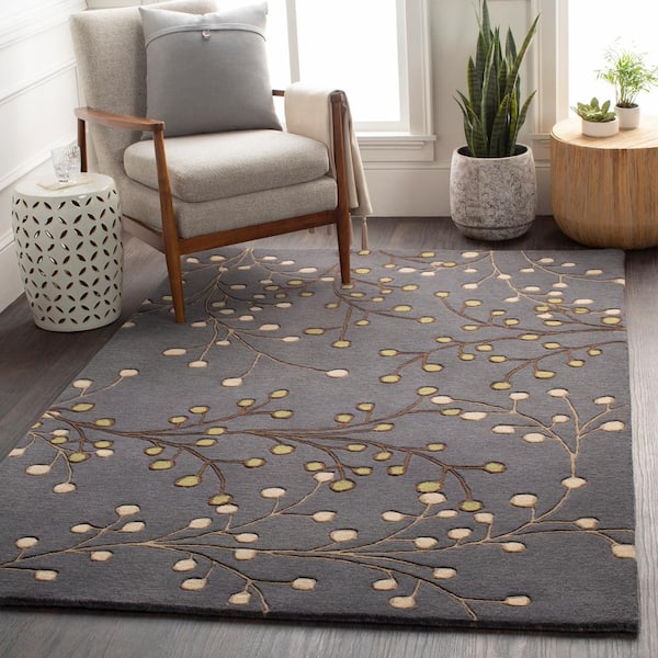 Aloysia Charcoal Doormat 2 ft. x 4 ft. Hearth Indoor Area Rug