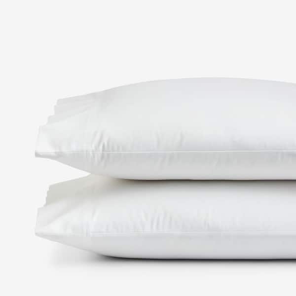 The Company Store Company Cotton White Sateen Standard Pillowcases (Set of 2)