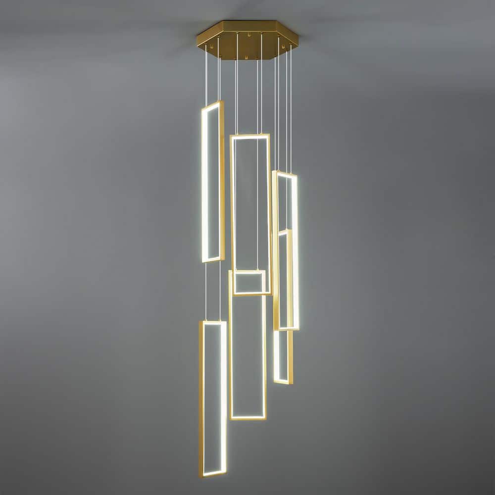 ZHLWIN Home Light 6-Lights ‎108-Watts Fixture Gold LED Pendant
