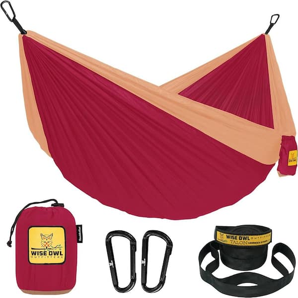 ITOPFOX 9 ft. Portable Hammock Bed Hammock in Magenta And Peach