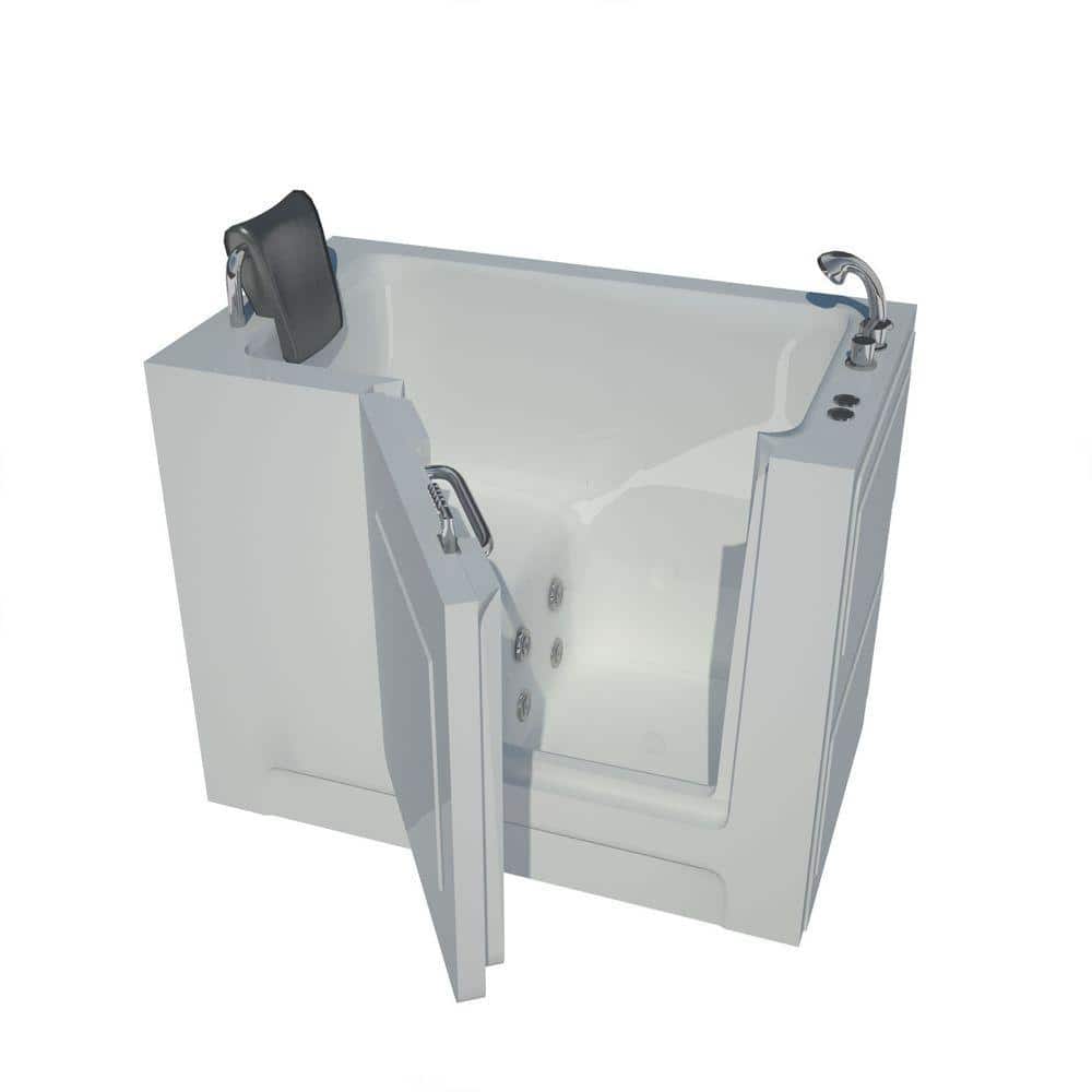 HD Series 47 in. L Walk-In Whirlpool Bathtub with Left Drain Quick Fill and