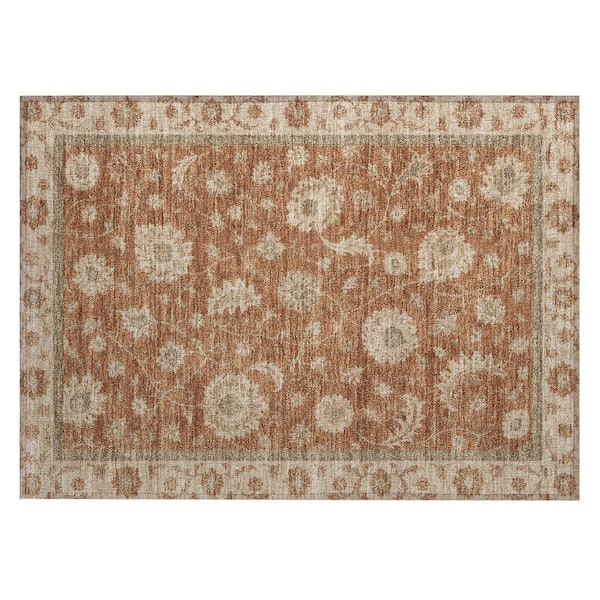 Chantille Machine Washable Indoor/Outdoor Abstract ACN3129 Rust 2 ft. x 3 ft. Accent Rug