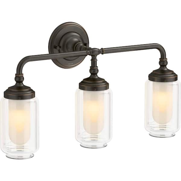 KOHLER Artifacts 3-Light Vibrant Brushed Bronze Wall Sconce