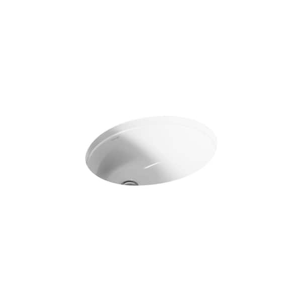 Caxton 17 in. Oval Vitreous China Undermount Bathroom Sink in White