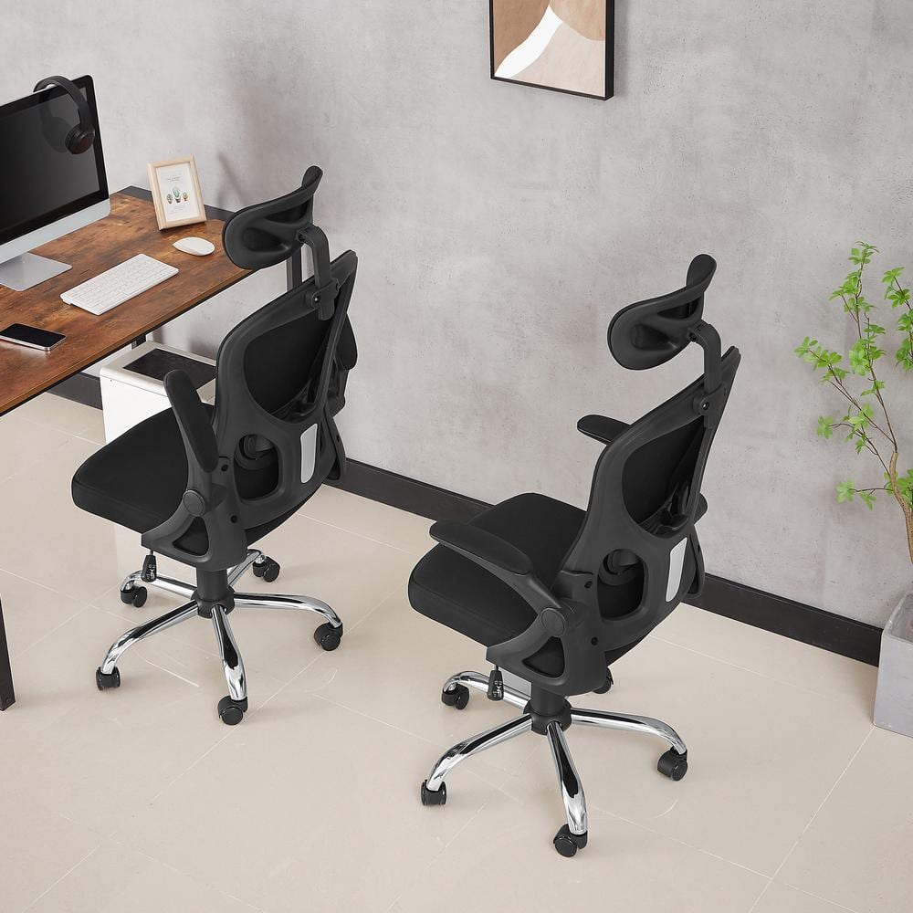 Black Ergonomic High Back Mesh Swivel Office Chair with Adjustable Arms