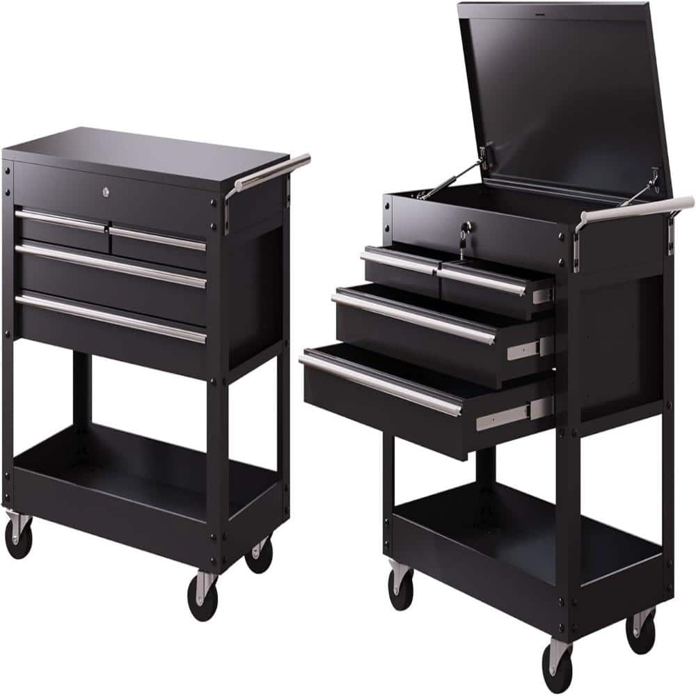 4-Drawer Rolling Tool Cart with Locking Storage, 200 lb. Top Tray and Steel Construction price history on PriceWatchPro
