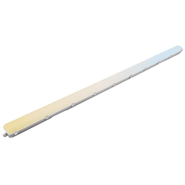 8-Ft Power Selectable 72W, 80W, 100W, Color Selectable 35K, 40K, 50K, Dimmable ETL Listed Gray Finish Vaporproof Fixture