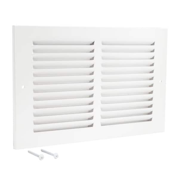 EZ-FLO 10 in. x 6 in. Steel Return Air Grille in White
