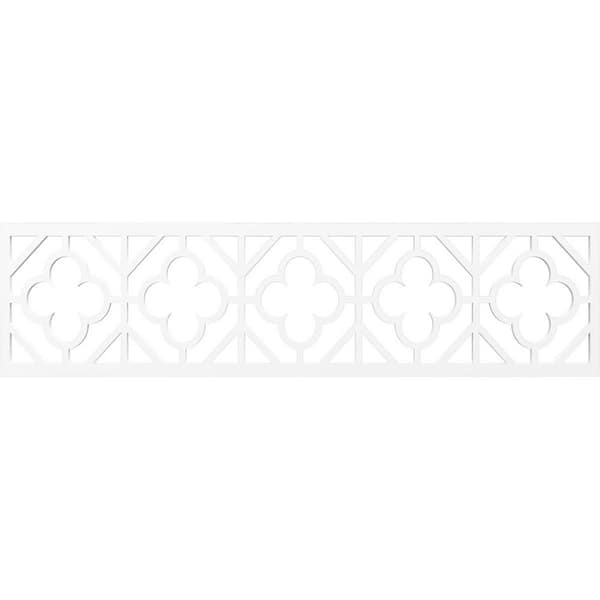 Ekena Millwork Hazelton Fretwork 0.375 in. D x 47 in. W x 12 in. L PVC Panel Moulding