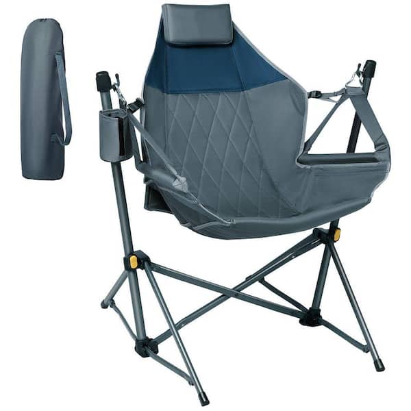 2.25 ft. Hammock Camping Chair w/Adjustable Backrest, Heavy Duty Folding Portable Hammock Chair Supports 300 lbs. Blue