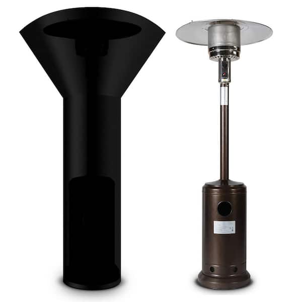 Trustmade 46000 BTU Bronze Powder Coated Iron Flame Propane Patio Heater with Wheels and Cover Included