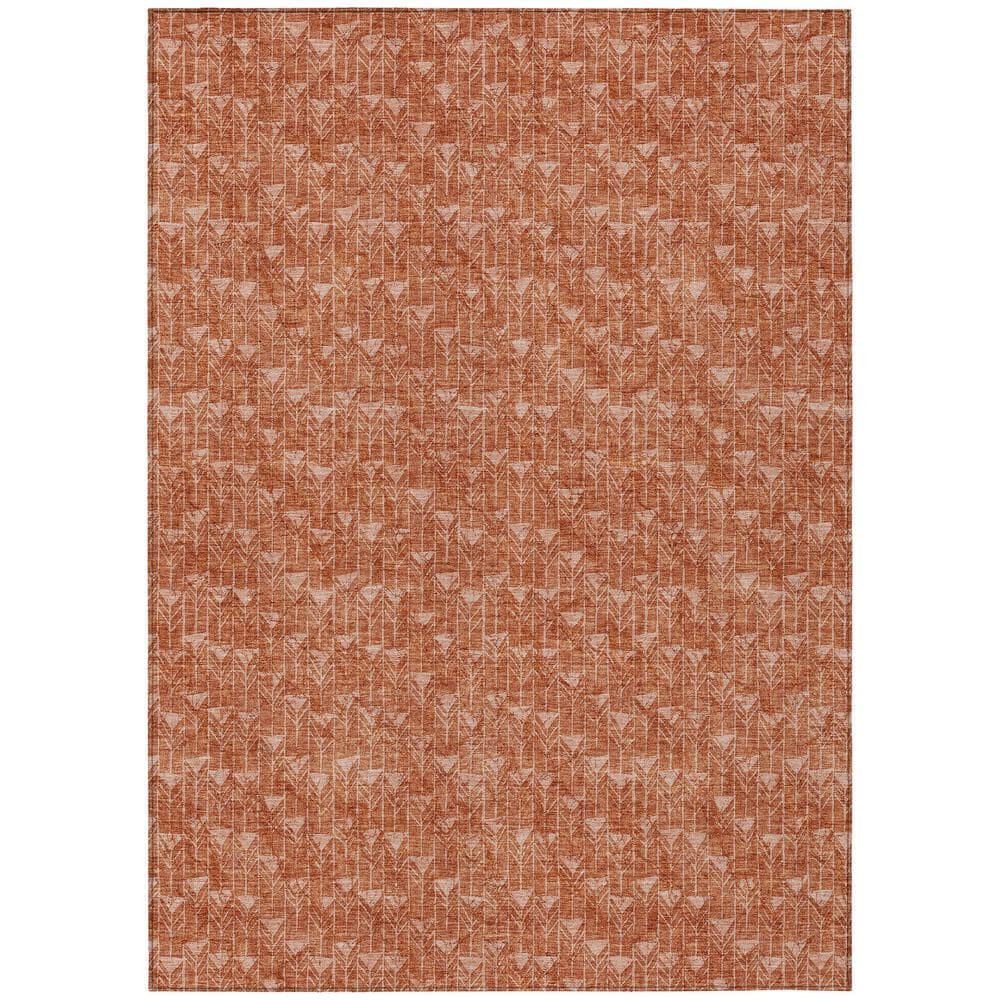 Chantille ACN514 Terracotta 5 ft. x 7 ft. 6 in. Machine Washable Indoor/Out