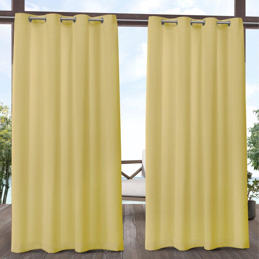 Exclusive Home Curtains Biscayne Butter 54 In W X 108 In L Grommet Top