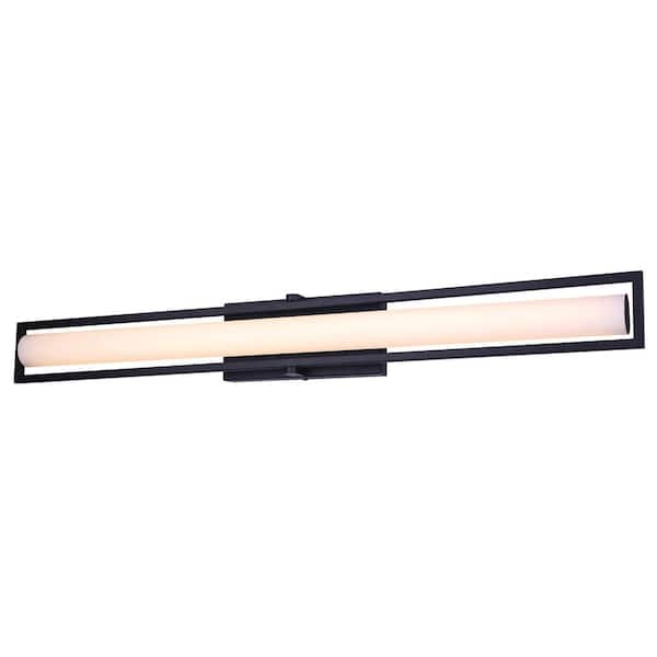 CANARM Jori 36.5 in. Matte Black LED Vanity Light Bar
