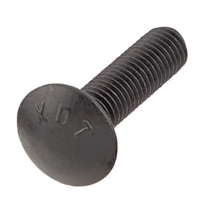 1/2 in. -13 x 2 in. Black Deck Exterior Carriage Bolt (25-Pack)