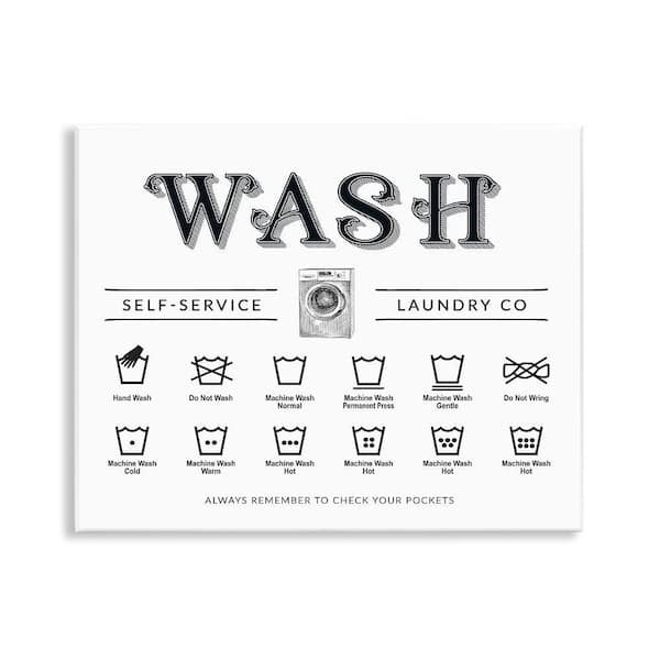 Wash Cycles Instructions by Lettered and Lined 1 Piece Unframed Country Graphic Art Print 11 in. x 14 in.