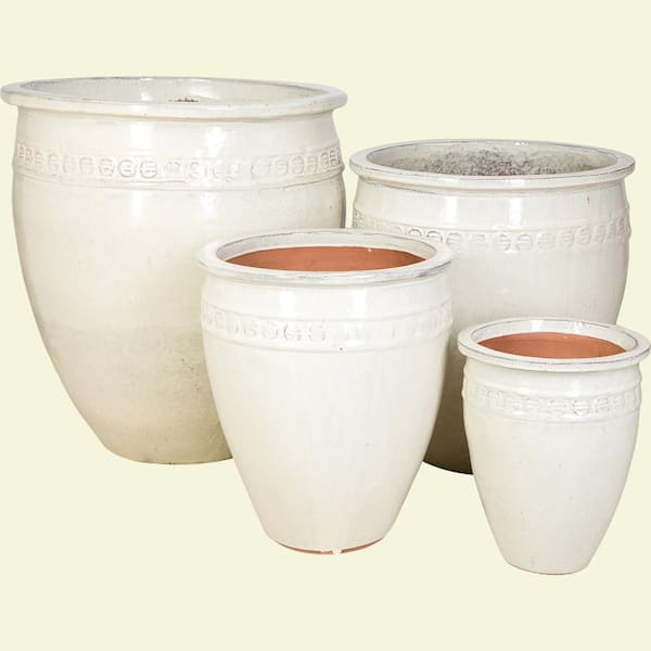 Unbranded 9 in. White Ceramic Fishbowl