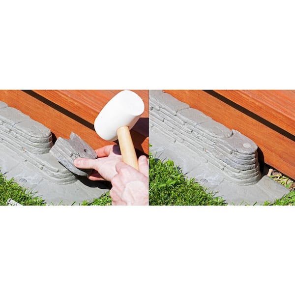 Emsco 20 ft. Bedrocks TrimFree Resin Slate Lawn Edging Emsco 20 ft. Bedrocks TrimFree Resin Slate Lawn Edging