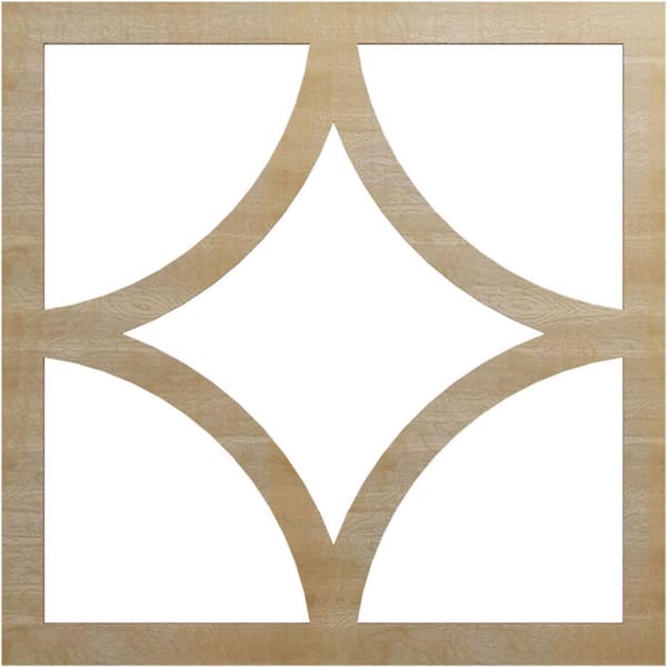 Ekena Millwork 26 in. x 10.125 in. x 0.375 in. Wood Medallion Moulding