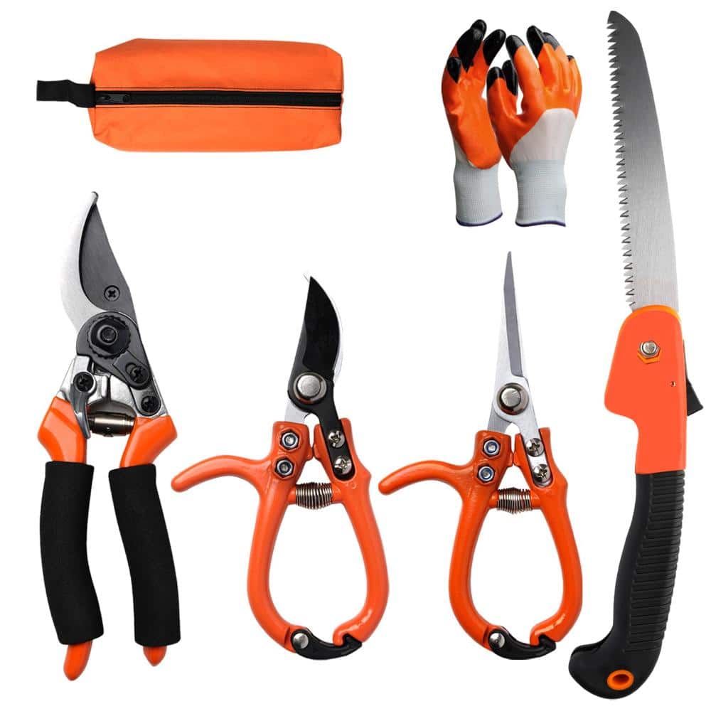 6-Piece Garden Pruning Shears Set with SK5 Carbon Steel Blades Folding Hand Saw and Storage Bag price history on PriceWatchPro