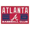 FANMATS Atlanta Braves Baseball White 2 ft. x 2 ft. Round Area Rug 29193 -  The Home Depot