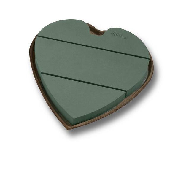 Oasis 18 in. Floral Foam Mache Backed Solid Heart (Pack of 2)